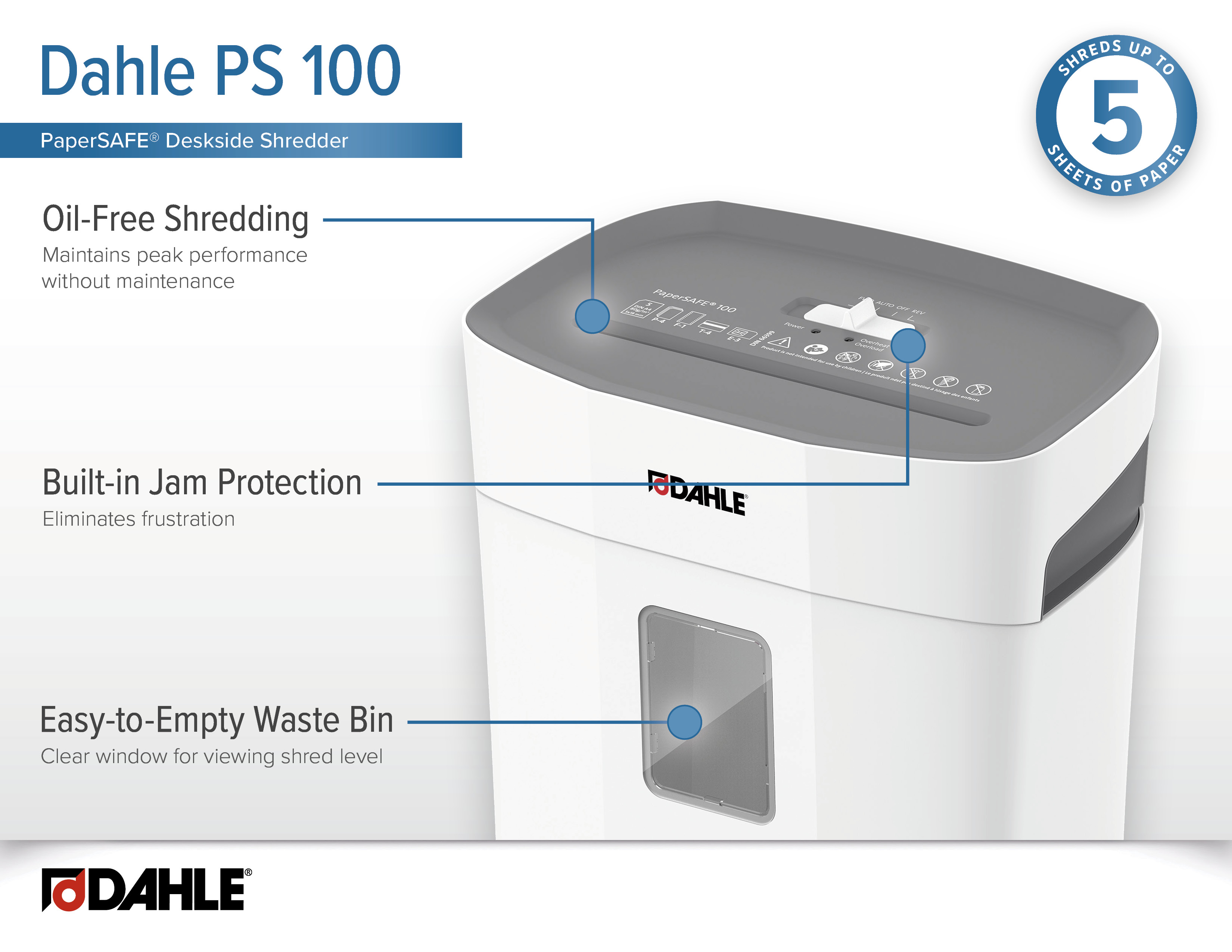 Dahle PaperSAFE 100 Infographic