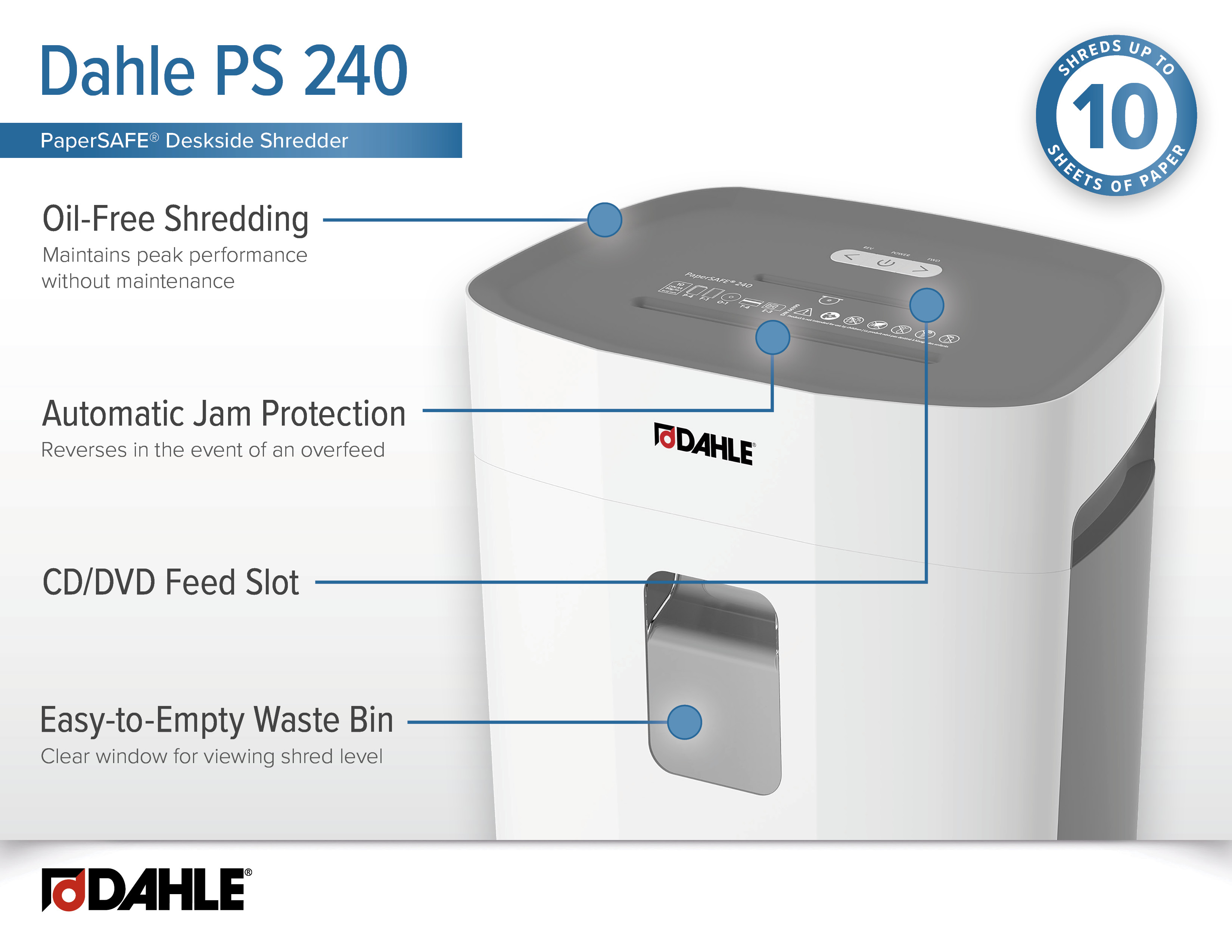 Dahle PaperSAFE 240 Infographic